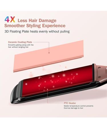 Buy Wide Version Infrared Hair Straightener - Dual-Use Vibration & Negative Ion Technology for Curly & Straight Styles - International Shipping Available - Buy Online on GoSupps.com