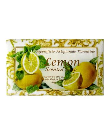 Bar Soaps by Saponificio Artigianale Fiorentino - Tuscan Sculpted Bath Cleanser Embossed (Lemon)