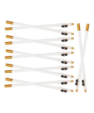 SEWACC Lot de 12 Taille-Crayons pour Crayons Sourcils Blancs Bois Naturel Format Portable Pr cis et Pratique pour Maquillage des Sourcils et Eye-Liner pour Femmes Usage Quotidien