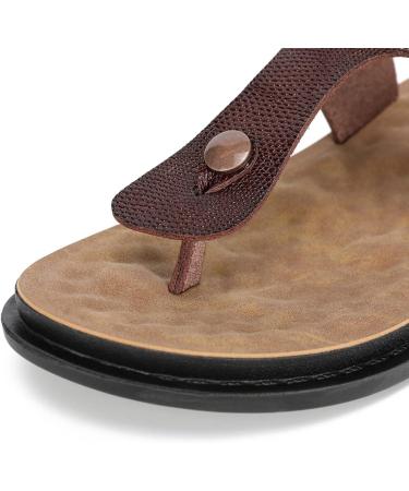 Harssidanzar Men's Orthotic Arch Support Flip-Flops, Snakeskin Design, Size 11 - Buy Online on GoSupps.com