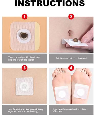 Mugwort Belly Button Patch (60PCS) - Natural Plant for Men and Women - White - Buy Online on GoSupps.com