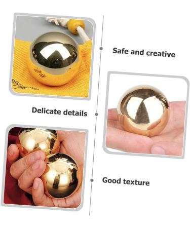 Ultechnovo 4-Piece Brass Metal Gymnastics Massage Balls - Comfortable Roller Balls for Healthcare & Relaxation - Buy Online on GoSupps.com