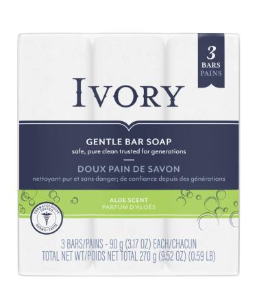 Ivory Simply Ivory Aloe Bath Bar  3 Count 3 Count (Pack of 1)