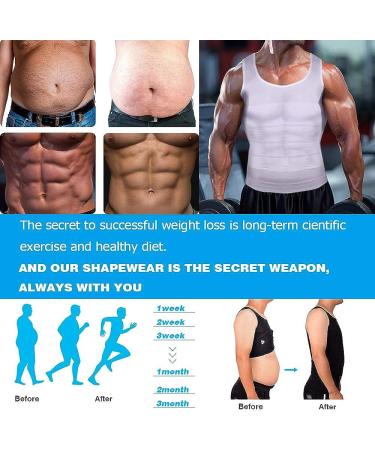 KOCLES Men's Compression Tank Top Body Shaper Vest - Abs Slimming Gym Shirt (Black, Medium) - Buy Online on GoSupps.com