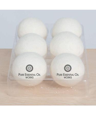 Organic Wool Dryer Balls 6-Pack - 100% Natural Fabric Softener - Extra-Large - 2 Ounces Each - Buy Online on GoSupps.com