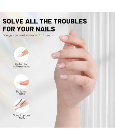 Aokitec Builder Nail Gel Pink Gel Builder for Nails 7-in-1 Nail Extension Gel in Bottle Hard Gel for Nail Strengthen & Repair Adheasive Rhinestones Nail Art Design for Nail Salon Home DIY Gift Set - Buy Online on GoSupps.com