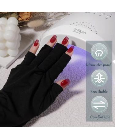Hsathoac Manicure Gloves UV Protection Nail Art Skin Care UV Shield Gloves Professional UPF50+ UV Protection Gloves for Gel Nail Lamp Anti UV Gloves for Protect Hands from UV Light Lamp Dryer - Buy Online on GoSupps.com