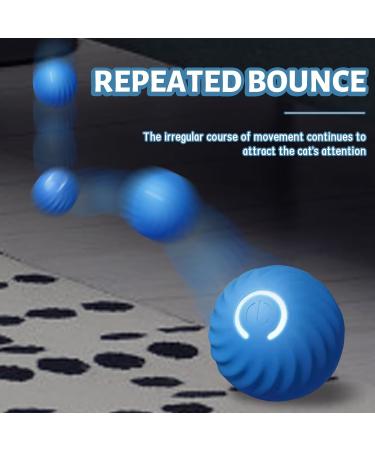 Okdance Smart Interactive Cat Toy Ball 2 in 1 Moving Cats Toy PowerBall Rolling Pet Toy Cat Toys Interactive for Indoor Cats Kitten Small Dog Playing Chewing (Blue Ball) - Buy Online on GoSupps.com