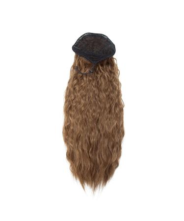 Curly Updo Bun Ponytail Hair Extension | 45cm Dark Blonde & Chocolate Brown Mix - Synthetic & Natural Look - Buy Online on GoSupps.com