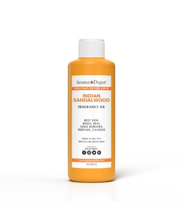Aroma Depot Indian Sandalwood Perfume/Body Oil (7 Sizes) Our Interpretation Premium Quality Uncut Fragrance Oil (16 Ounce Plastic Bottle (480ml))