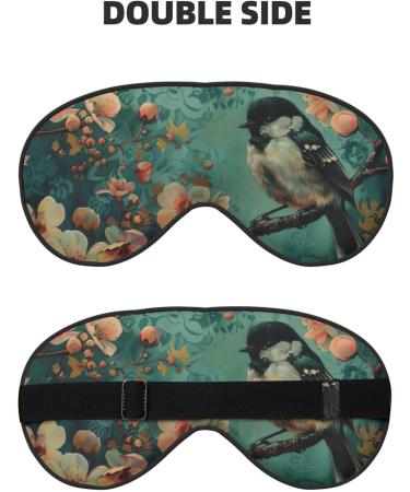 Buy SSIMOO Flower and Bird Art Soft Sleep Eye Mask - Breathable Travel Eye Patch for Women - Perfect for Relaxation and Comfort - Buy Online on GoSupps.com