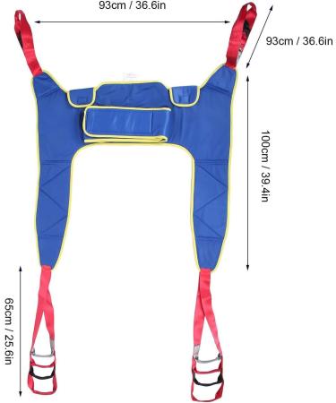 Patient Lift Sling Elderly Sitting Transfer Belt Lift Sling Divided Leg Sling with Head Support Reusable Universal Transfer Belt Patient Elderly Sitting Transfer Belt Lift Sling - Buy Online on GoSupps.com