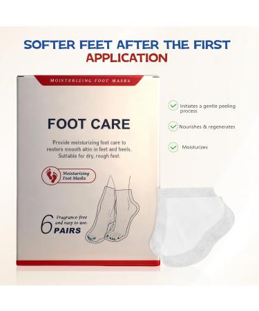Masque Pieds 6 Paires Chaussettes Masques Pour les Soin des pieds Masque Hydratant Soin des Pour Hommes et Femmes R pare les Talons Rugueux Secs et Crevass s - Buy Online on GoSupps.com