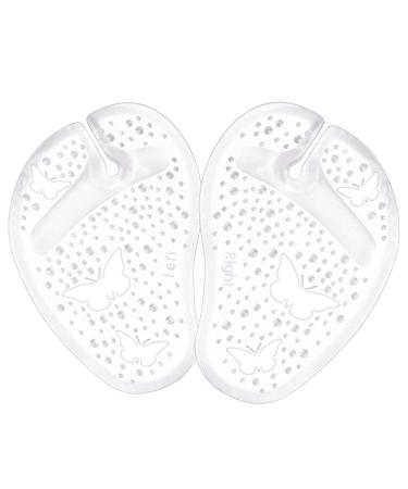 Gel Metatarsal Pads for Thong Sandals Flip-Flops  2Pairs Forefoot Cushion Inserts  Ball of Foot Grip Pads for Metatarsal Support and Pain Relief  Anti-Slip