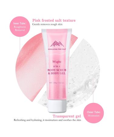 Body Scrub & Body Gel 2 in 1, Body Exfoliator Pink Frosted Salt Texture Effectively Removes Old Cuticles Clear Exfoliating Gel Deep Moisturizing Soothing Skin 3.52 Fl Oz (Pack of 1) pink - Buy Online on GoSupps.com