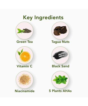 Natural Green Tea Face Scrub for Acne | Exfoliating with Tagua Nut & Black Sand | Vitamin C Enriched | All Skin Types (75g - Buy Online on GoSupps.com