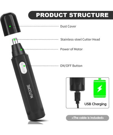 Rechargeable Waterproof Hair Trimmer for Men - Professional Stainless Steel Grooming Tool for Nose & Ear - USB-C - Perfect Gift - Buy Online on GoSupps.com