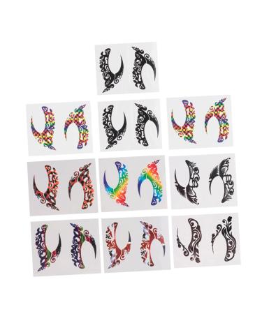 MERRYHAPY MERRYHAPY 10 Pairs Eye Liner Eyeshadow Stickers Decor Eye Makeup Sticker Eyeshadow Stickers Eyeliner Decal Festival Clothes Glue Girl