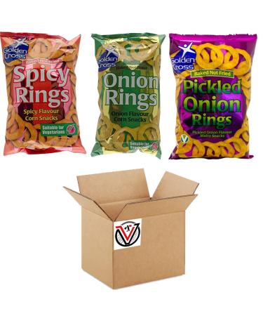 Spicy Rings Onion Rings & Pickled Onion Rings Sharing Snack Bag 150g - 03 Mixed Flavour Bags - Buy Online on GoSupps.com