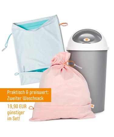 Foxy Baby Diaper Pail for Cloth Diapers - Super Saving Pack (2 Laundry Bags) | Eco-Friendly & Odor-Free Solution for International Shipping - Buy Online on GoSupps.com
