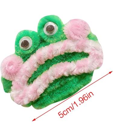PLCPDM Creative Large Mouth Frog Shape Hairpin for Girls Taking Photo Hair Barrettes Aesthetics Plush Hair Accessories Red - Buy Online on GoSupps.com