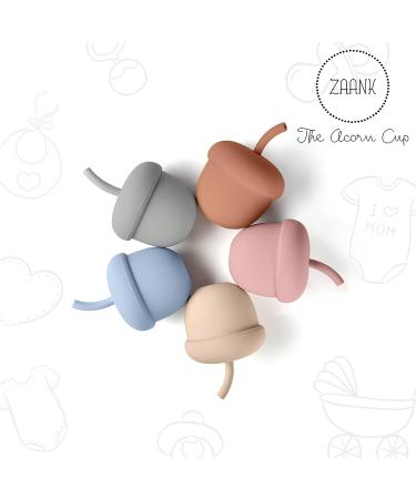 Zaank Silicone Sippy Cup with Straw | Toddler Transition Training Cup | BPA Free & Shatterproof | Dishwasher Safe | 6oz (Rusty-Beige 2) - Buy Online on GoSupps.com