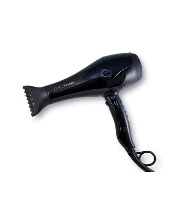 COCCO Lite Pro XL Hair Dryer Ultra Lightweight Ionic Intel System Ceramic Spheres Technology Professional Performance Black