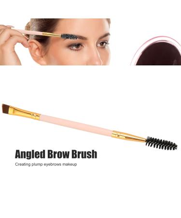 Double Ended Eyebrow & Eyelash Brush - Angled Eyebrow Makeup Brush in Pink | Perfect for Flawless Cosmetics! - Buy Online on GoSupps.com