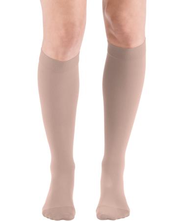 Medi Medive Comfort Knee Socks with Lace | Soft Compression Stockings CCL2 for Men & Women | Cashmere | Size IV - International Shipping Available - Buy Online on GoSupps.com