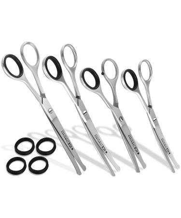 Grooming Scissors Straight Curved Dog Hair Scissors Dog Scissors Set 4-Piece