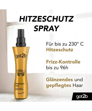 GOT2B Guardian Angel Heat Protect Spray 200ml - Protects Hair up to 230 C Glossy Finish Styling Lotion - 6-Pack - Buy Online on GoSupps.com