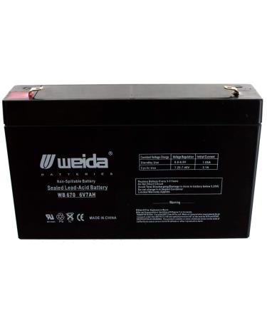 New 6V 7Ah SLA Battery WB670 Replaces UB670 D5734 PS670 NP7-6 USA