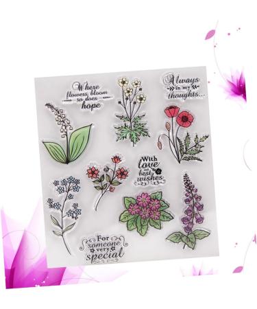 Lurrose 3pcs Postage Stamps Clear Wax Seal Clear Stamp Block Scrapbooking Stamps Account Finished Chapter - Buy Online on GoSupps.com