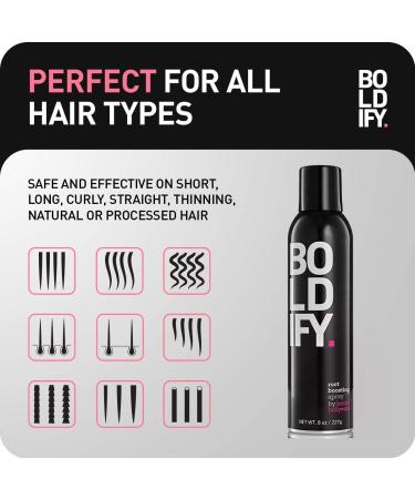 Boldify Spray Root Booster - Volumizing Mousse for Fine Hair | Root Lifter & Texture Spray Styling Products - 8oz - Buy Online on GoSupps.com