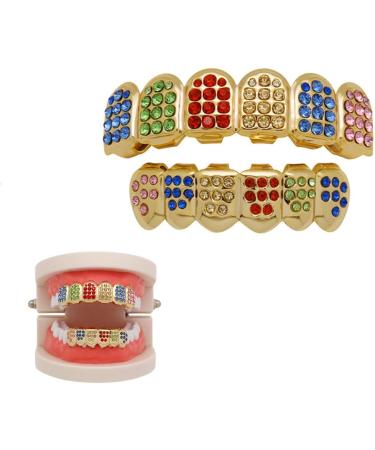 H.eternal Cap Top Hip Set Tooth Rainbow Copper Grill Jewelry - Premium Teeth Grill with Dental Care Pro 3000 Case - One Size - International Shipping Available - Buy Online on GoSupps.com