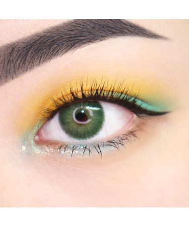 Verona Green Contact Lenses - Natural Silicone Comfort - 1 Pair with Container - Dia 14.20 - No Prescription Needed - Buy Online on GoSupps.com