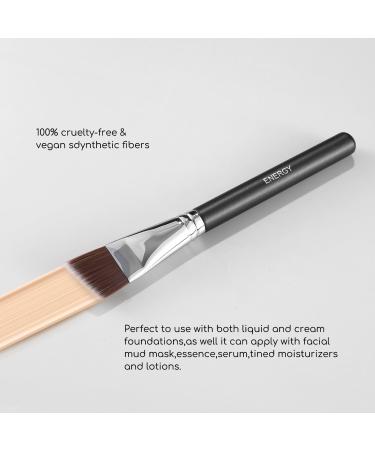 ENERGY Angled Foundation Brush for Liquid Makeup Flat Makeup Brush For Foundation Facial Mask Concealer with Liquid Cream Primer Blending DenseThin Soft Vegan Synthetic Bristles Face Brush - Buy Online on GoSupps.com