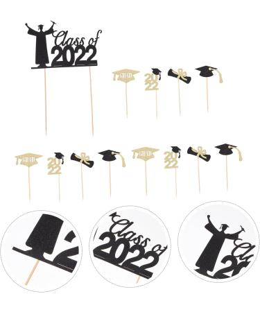 MAGICLULU 13pcs Graduation Season Cake Insert Cardstock Topper Graduate Dessert Toppers Graduation Baking Topper 2022 Cupcake Topper Congrats Desserts Inserts Toothpick Glitter Paper Food - Buy Online on GoSupps.com