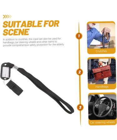 OHPHCALL 4pcs Crutch Lanyard Walking Canes Wrist Strap Folding Canes Replacement Walking Stick Strap Wrist Wraps Phone Lanyard Walking Stick Rope Elder Wristband Anti-lost Nylon - Buy Online on GoSupps.com