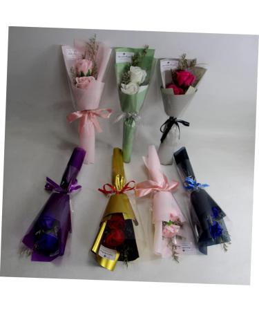 HOMSFOU 4 Pcs Rose Flower Flowers Bouquet Flower Soap Bouquet Gift Flower Bouquet Presents Artificial Bouquet Artificial Flower Bundles Bouquet of Flowers Artificial Carnation Roses - Buy Online on GoSupps.com