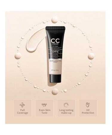 CC Cream SPF 15 Foundation CC Cream for Older Women Full-Coverage Foundation SPF 15 Lightweight Coverage Moisturizer for Face CC Colour Correcting Self Adjusting Moisturizing Skin Cream - Buy Online on GoSupps.com