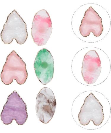 SEWACC Palette de Nail Art Bague 6 Pi ces pour Vernis Ongles Plateau M langeur Portable en R sine Ambre pour Manucure Professionnelle et Usage Personnel - Buy Online on GoSupps.com