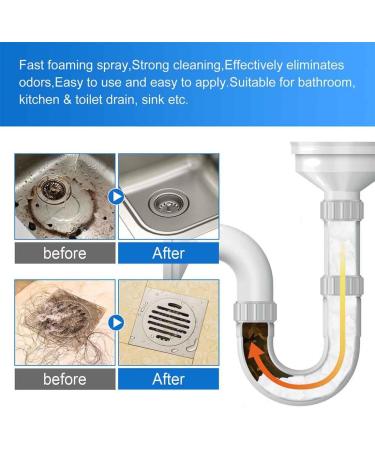 Powerful Drain Cleaner Drain Cleaner Foam Odor Eliminator Foaming Drain Cleaner Unclogs Foam Sink Cleaner Liquid Plumber Drain Cleaner Clog Remover For Kitchen Drain Sinks Tubs (3 bottles) - Buy Online on GoSupps.com