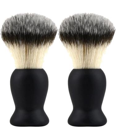 Seasaww 2x Black Nylon Brushes - Premium Hair Salon & Shaving Brush Accessories for Professional Use - Buy Online on GoSupps.com