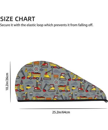 Fast-Drying Hair Towel Wrap for Quick Hair Drying | Funny Construction Towel Turban - Buy Online on GoSupps.com