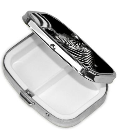 Black & White Zebra Printed Pill Box | Portable Travel Medicine Organizer - Buy Now - Buy Online on GoSupps.com