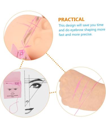 Angoily Make up Kits Pro Tools Eyebrow Mapper Tool Eyebrow Positioning Tool Suite Advanced Drawing Tool 4.6x1.8x7.5cm Pink - Buy Online on GoSupps.com