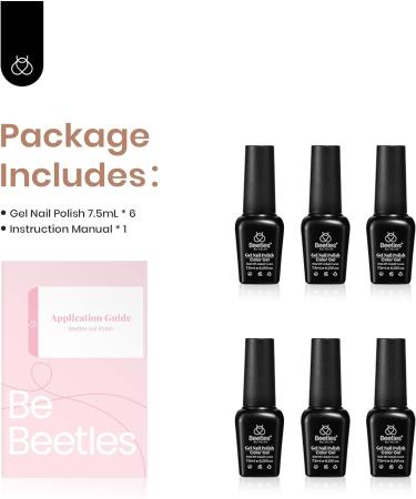 Beetles Gel Nail Polish Set - Ballet Dress Collection | 6 Shades of Milky White, Sheer Pink, Nude, Jelly & Transparent | Soak Off UV DIY Manicure Kit for Women - Buy Online on GoSupps.com