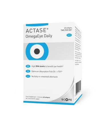 Actase OmegaEye Daily (Formerly Optase Omega Vision) - High DHA Omega-3 Eye Care Supplement to Help Maintain Healthy Vision - 60 Softgels