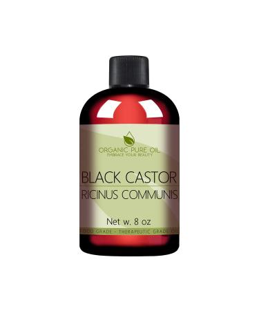 organic pure oil OPO Jamaican Black Castor Oil - 8 OZ 100% Pure Refined Cold Pressed Vegan Non GMO Premium Grade Caster - Perfect for Hair Body Skin Care - Eyelash Eyebrow Hair Growth
